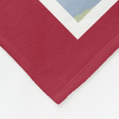 Einzigartige Personalisierte Rot-Streifen-FotoColl Fleecedecke (Ecke)