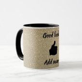Einzigartige personalisierte viel Glück-Tasse Tasse (Vorderseite Links)