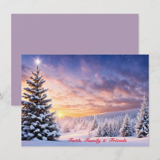 Einzigartige Personalisierte Weihnachtskarten Weiß (Vorne/Hinten)