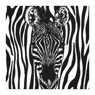 Einzigartige Perspektive Zebra Leinwanddruck