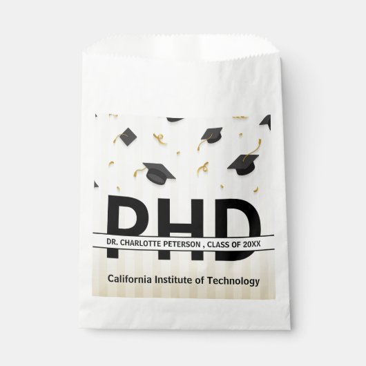 Einzigartige PhD-Doktoranden-Graduationspartei Geschenktütchen (Vorderseite)