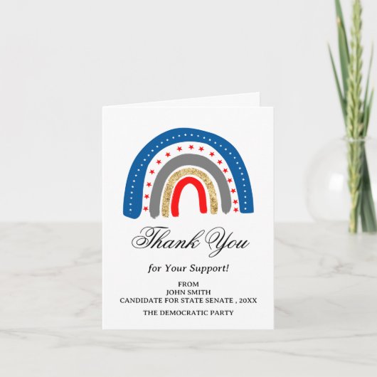 Einzigartige politische Wahlkampfveranstaltung ode Dankeskarte (Vorderseite)