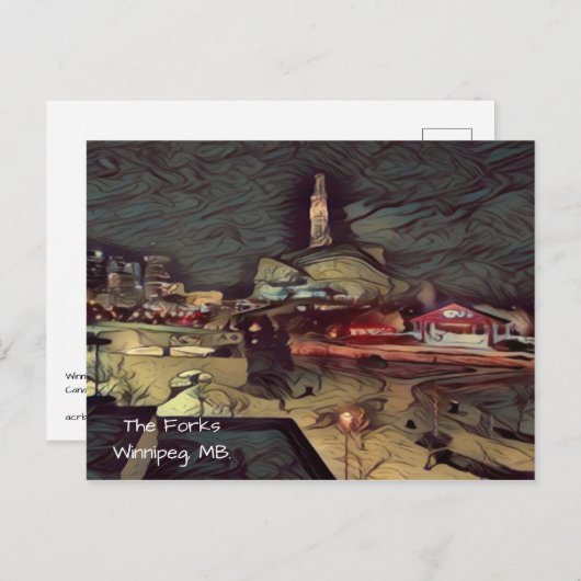 Einzigartige Postkarte der Stadt - Winnipeg, Manit (Vorne/Hinten)