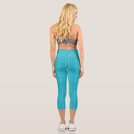 Einzigartige Premium Stylish Azure Capri Leggings (Rückseite)
