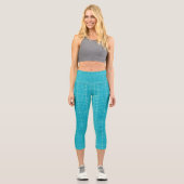 Einzigartige Premium Stylish Azure Capri Leggings (Vorderseite)