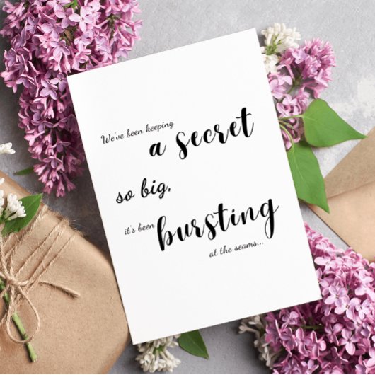 Einzigartige Puzzle-Karte - Geheime Bursting-Baby- Karte