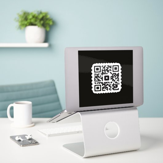 Einzigartige QR-Code-Aufkleber für Händler" Aufkleber (Laptop auf Schreibtisch)