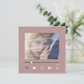Einzigartige QR Rose Gold Couple Liebe Wedding Son Save The Date (Stehend Vorderseite)