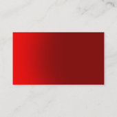 Einzigartige Red Schlicht Consultant Business Card Visitenkarte (Rückseite)