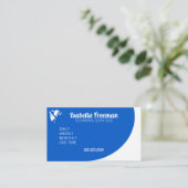 Einzigartige Reinigung von Weiß- und Blautönen Visitenkarte (Stehend Vorderseite)