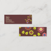 Einzigartige Retro Blumenkontakt Karte (Vorne/Hinten)