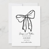 Einzigartige Retro-Bow Save the Date Einladung (Vorderseite)