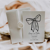 Einzigartige Retro-Bow Save the Date Einladung