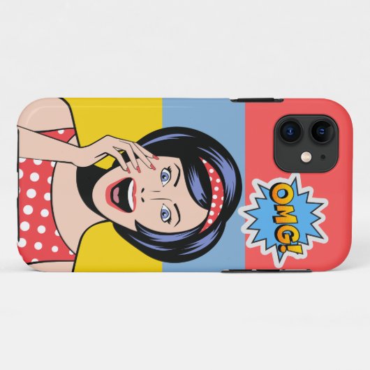 Einzigartige Retro-Frau, farbige Farbkombination R Case-Mate iPhone Hülle (Rückseite (Horizontal))