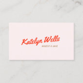 Einzigartige Retro-Handgeschriebene Skripttypograf Visitenkarte (Vorderseite)