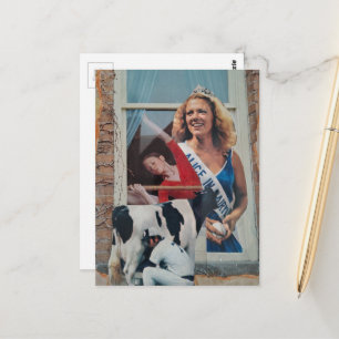 Einzigartige Retro-Milchprinzessin Alice Collage Postkarte