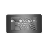 Einzigartige Retro-Moderne Monogramm-Rücksendeadre Adressaufkleber (Vorne)