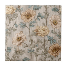 Einzigartige Retro-Ranunculus-Fliesen für gemütlic Fliese