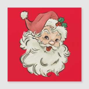 Einzigartige Retro Santa Magnetkarte