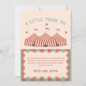 Einzigartige Retro Vintag Carnival Circus Kinderdu Dankeskarte (Vorderseite)