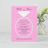 Einzigartige Ringblenddusche Einladung auf Rosa (Stehend Vorderseite)