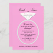 Einzigartige Ringblenddusche Einladung auf Rosa (Vorne/Hinten)