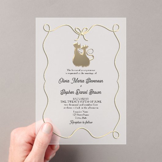 Einzigartige romantische Hochzeit Acryleinladungen (Insitu (Handheld))