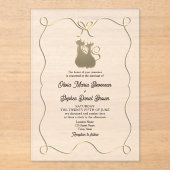 Einzigartige romantische Hochzeit Acryleinladungen (Vorderseite)