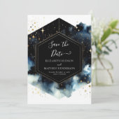 Einzigartige romantische Hochzeit Save The Date (Stehend Vorderseite)