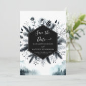 Einzigartige romantische Hochzeit Save The Date (Stehend Vorderseite)