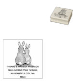 Einzigartige romantische Liebe Bunny Rabbit Rückse Gummistempel (Stempel)