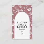 Einzigartige rosa Blume Fotografie QR-Codegrafik Visitenkarte (Vorderseite)