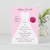 Einzigartige Rosa Bridal Dusche Einladung, Bridal  Einladung (Stehend Vorderseite)