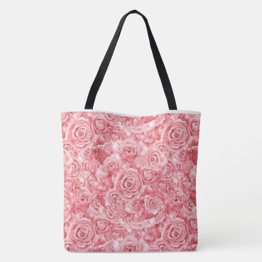 Einzigartige Rosa Große Tasche (Rückseite)