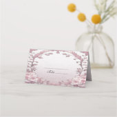 Einzigartige rosa Platzkarte (Vorderseite)