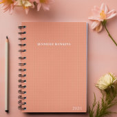 Einzigartige rosa Striptextur 2024 Weekly Personal Planer