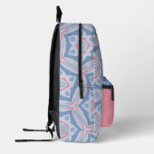 Einzigartige Rosa- und Blauer Mandala-Monogramm-In Bedruckter Rucksack (Links)