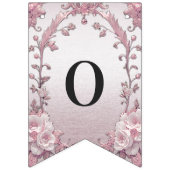 Einzigartige rosafarbene Blumenzellenflagge Wimpelkette (Zweite Fahne)