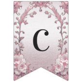 Einzigartige rosafarbene Blumenzellenflagge Wimpelkette (Erste Fahne)