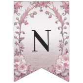 Einzigartige rosafarbene Blumenzellenflagge Wimpelkette (Dritte Fahne)