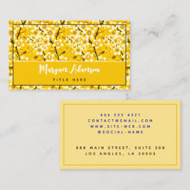 Einzigartige Rose aus der Blüte, edler Senf-Gold Telefonnummerkarte