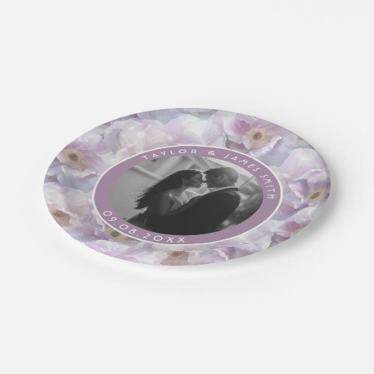 Einzigartige Rose Blumenzwiebeln Teller für Bachel (Schrägansicht)