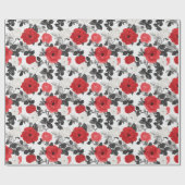 Einzigartige Rose Boho Wrapping Paper Geschenkpapier (Flach)