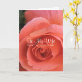 Einzigartige Rose Ehefrau Valentinstag Karte (Gelbe Blume)