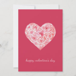 Einzigartige Rose für Wasserfarben Herzstück Valen Feiertagskarte