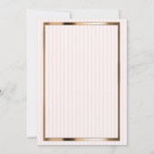 Einzigartige Rose Gold Stripte Kinderdusche Einladung (Rückseite)