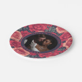 Einzigartige Rose Hochzeiten Teller für Bachelor P (Schrägansicht)