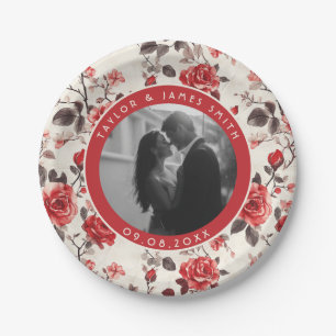 Einzigartige Rose Hochzeiten Teller für Bachelor P