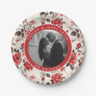 Einzigartige Rose Hochzeiten Teller für Bachelor P