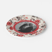 Einzigartige Rose Hochzeiten Teller für Bachelor P (Schrägansicht)